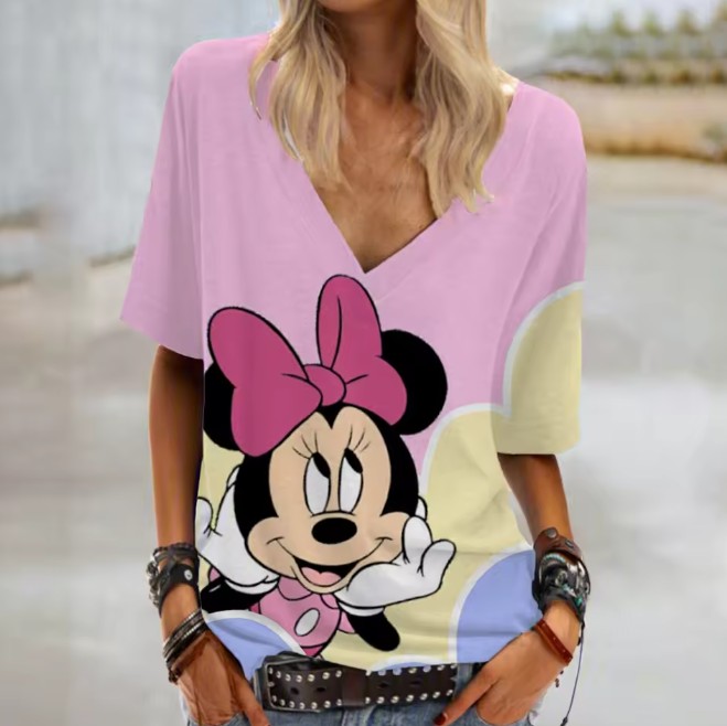 Disney Cartoon Print Damen T-Shirt Enya