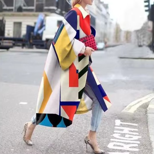Streetwear Damen Herbst - Frühling Mantel Emina Bunt
