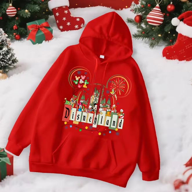 Disneyland Damen Weihnachtspullover in Rot
