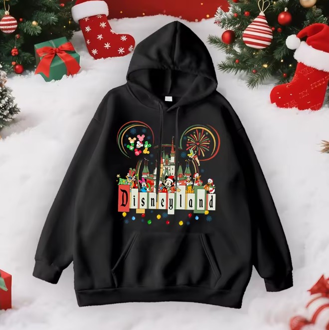 Disneyland Damen Weihnachtspullover in Schwarz
