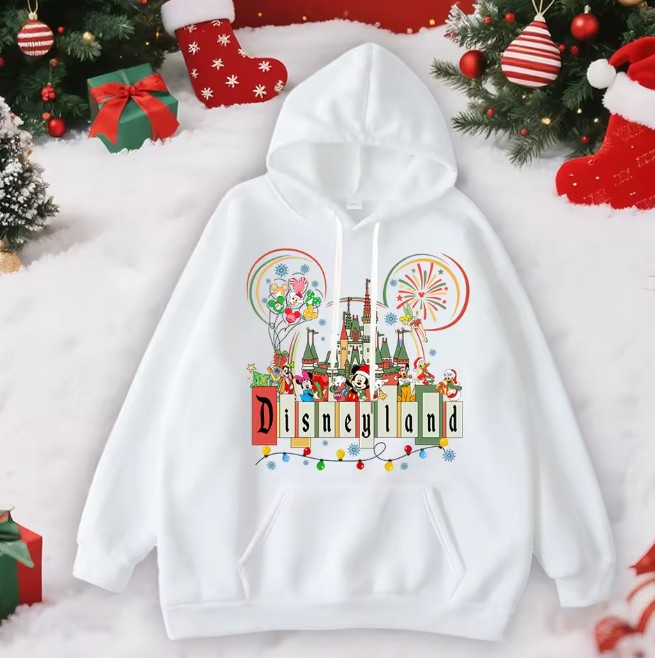 Disneyland Damen Weihnachtspullover in Weiß