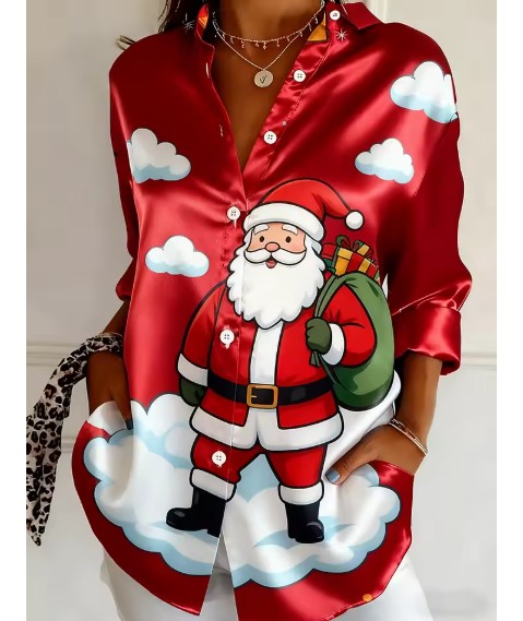 Langarm Damen Weihnachtsbluse Elea