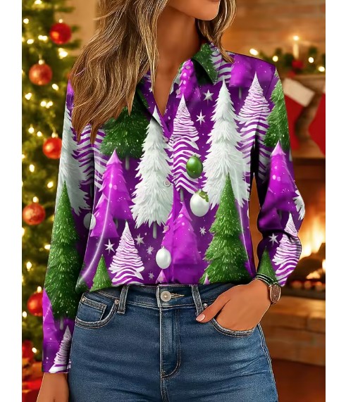 Langarm Damen Weihnachtsbluse Emmeline