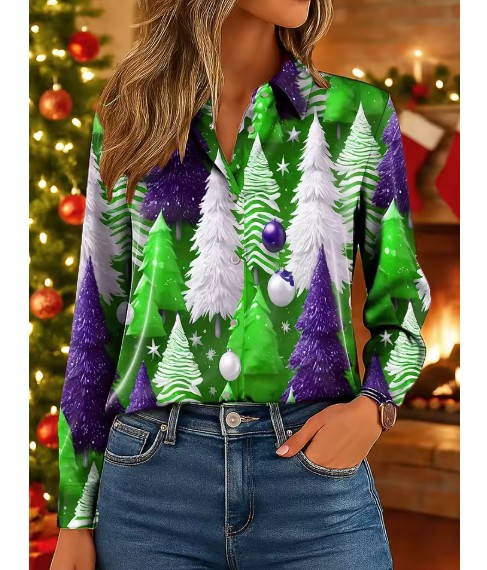 Langarm Damen Weihnachtsbluse Evi