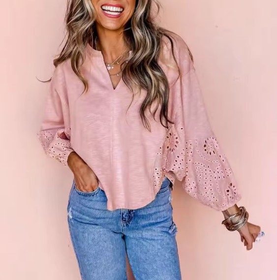 Baumwoll Damen Tunika Dagny in Rosa