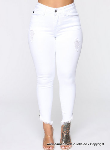 Weiße Damen Jeans 