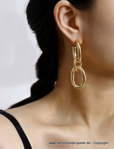 Geometrische Lange Ohrringe für Damen