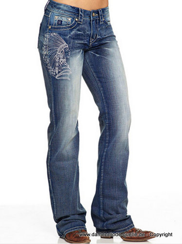 Plus Size Damen Jeans mit Stickereien