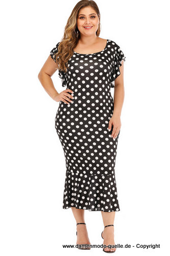 Meerjungfrau Curvy Kleid Elegant mit Punkte