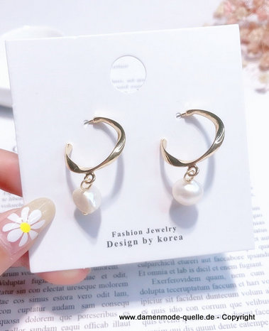 Perlen Anhänger Ohrringe für Damen