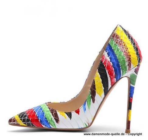 Regenbogen High Heels Damen Pumps