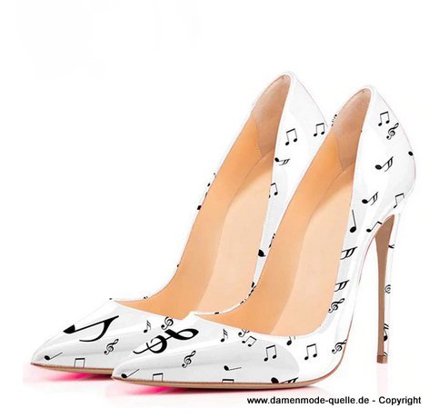 Graffiti Noten High Heels Damen Pumps