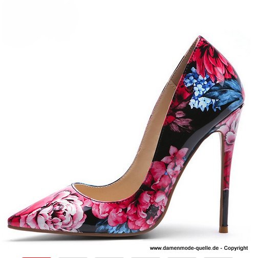 Damen High Heels mit Blumen