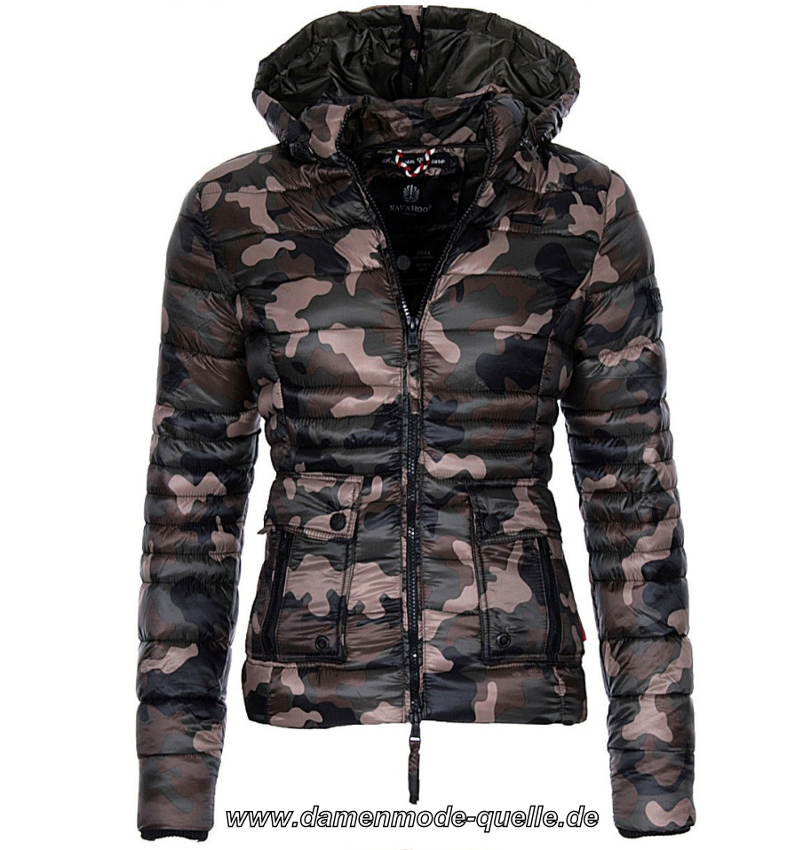 Warme Camouflage Winter Parka für Damen