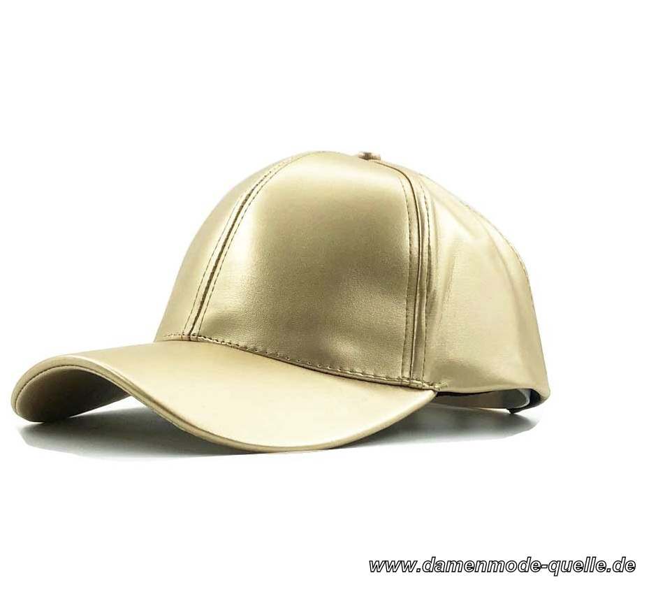 Damen Glitzer Baseball-Cap in Gold