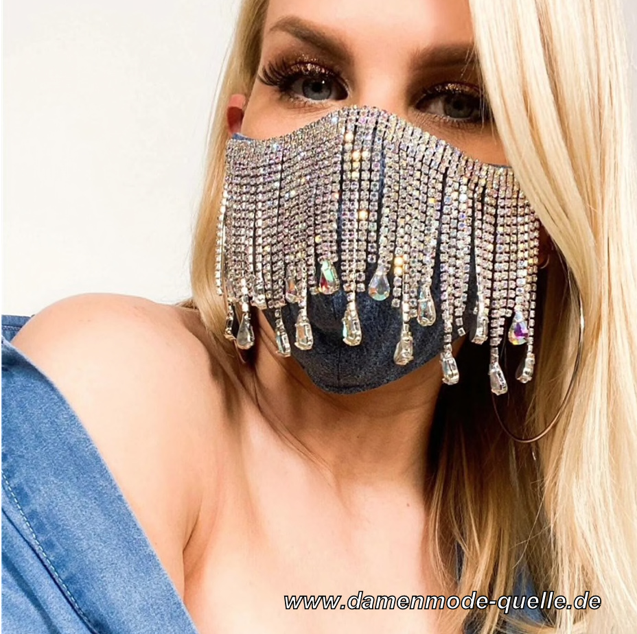 Sexy Strass Atemschutzmaske Nachtclub Accessoires