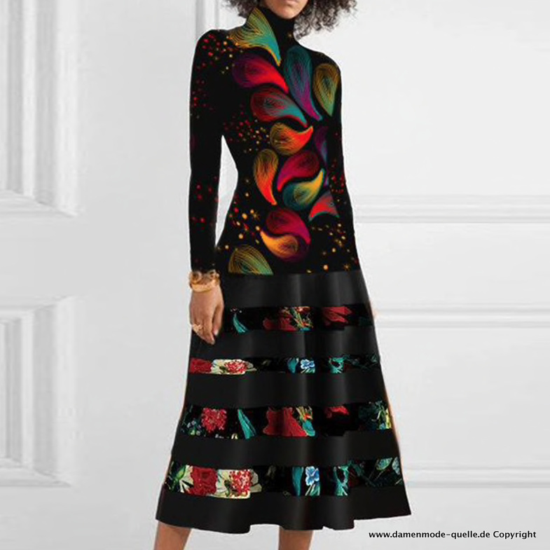 Elegantes Vintage Print Kleid 2021