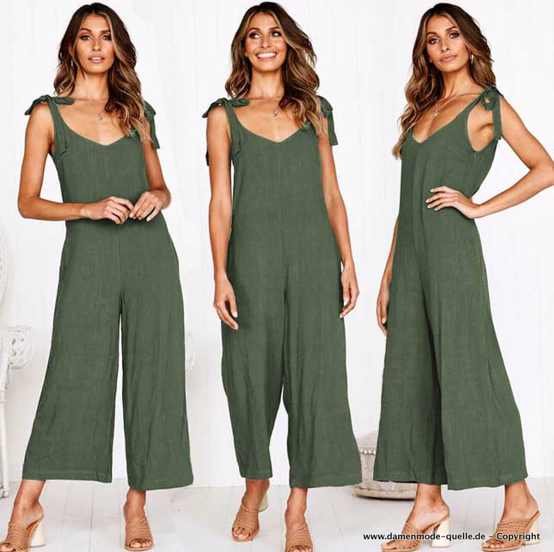 Sommer Jumpsuit Leger in Dunkelgrün