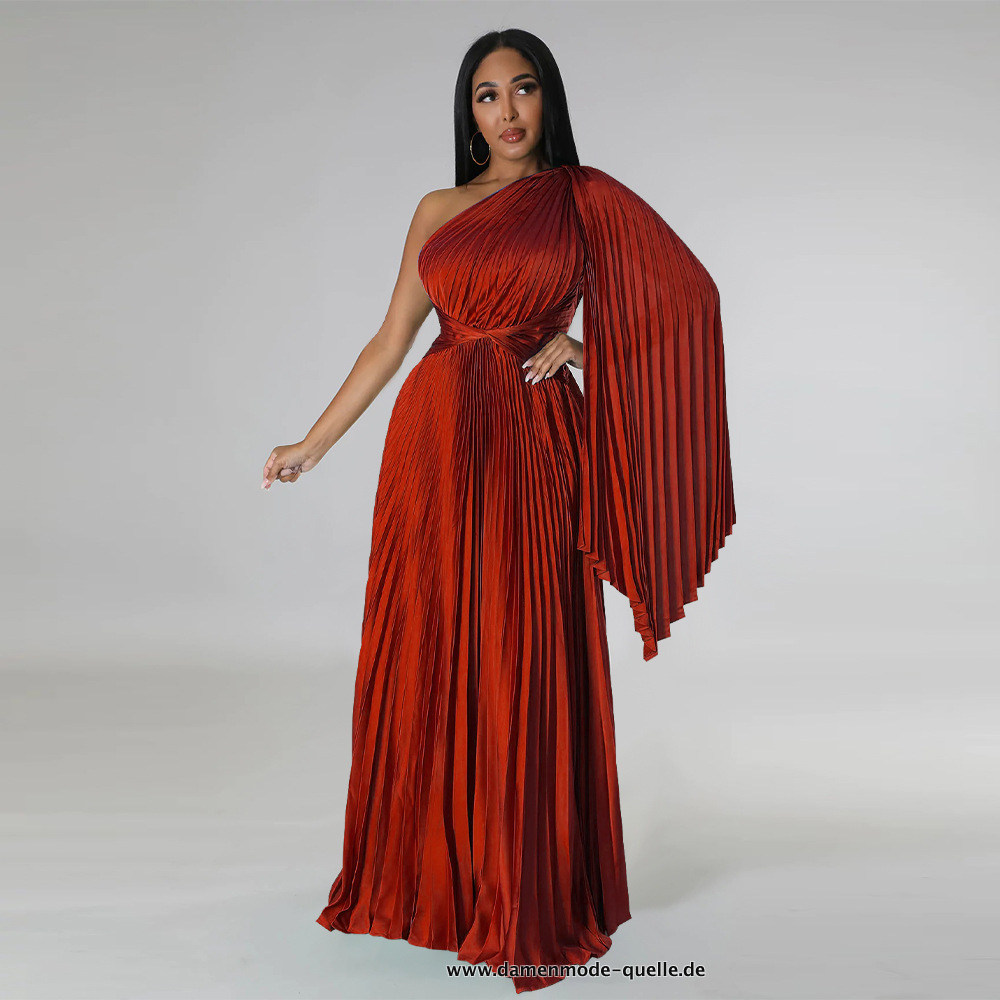 Seiden Kleid 2023 mit Arm Schärpe in Rot