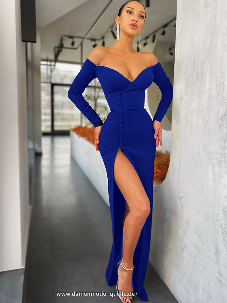 Maxikleid 2023 Elegant Sexy in Blau