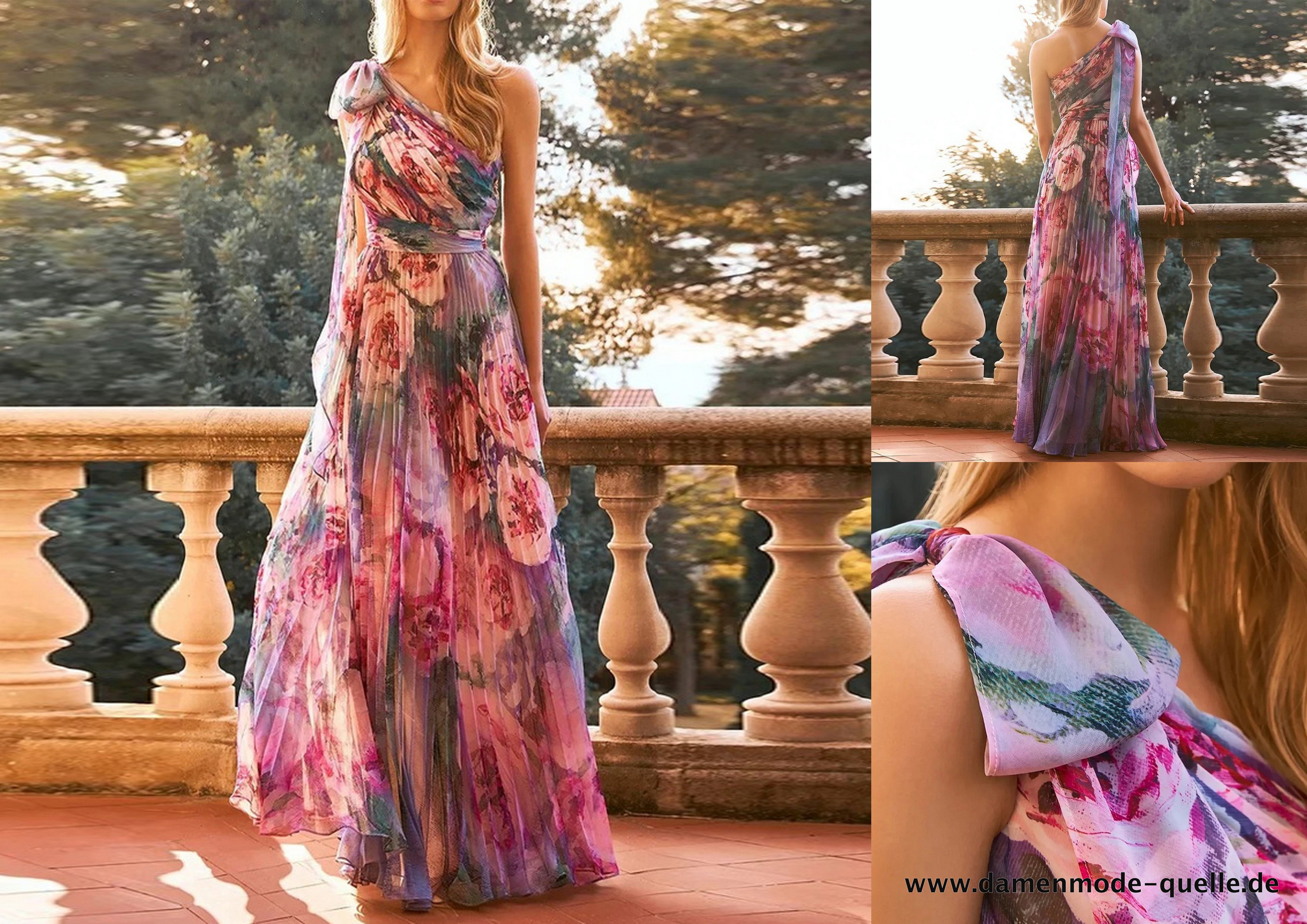 Sommer Maxikleid Elegant Bedruckt aus Chiffon