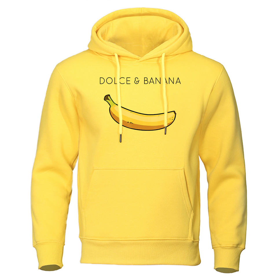 Dolce & Banana Herren Hoodie in Gelb