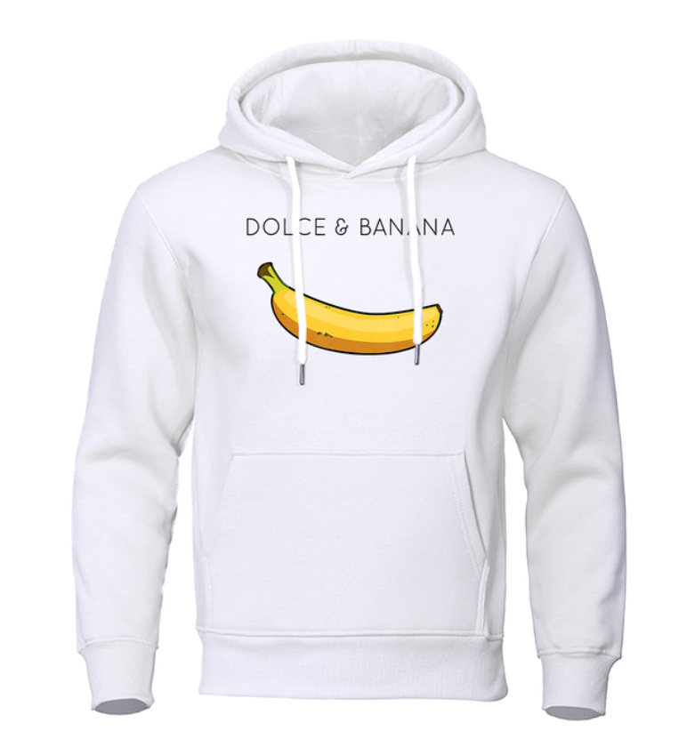 Unisex Dolce & Banana Hoodie in Weiß